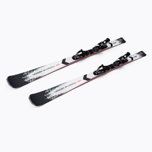 Elan Porsche Design Elan Ace Abfahrtsski schwarz und weiß + EMX 12 AAJHNV21