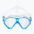 AQUASTIC Kinder-Schnorchelset Maske + Flossen + Schnorchel blau MSFK-01SN 12
