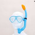 AQUASTIC Kinder-Schnorchelset Maske + Flossen + Schnorchel blau MSFK-01SN 25