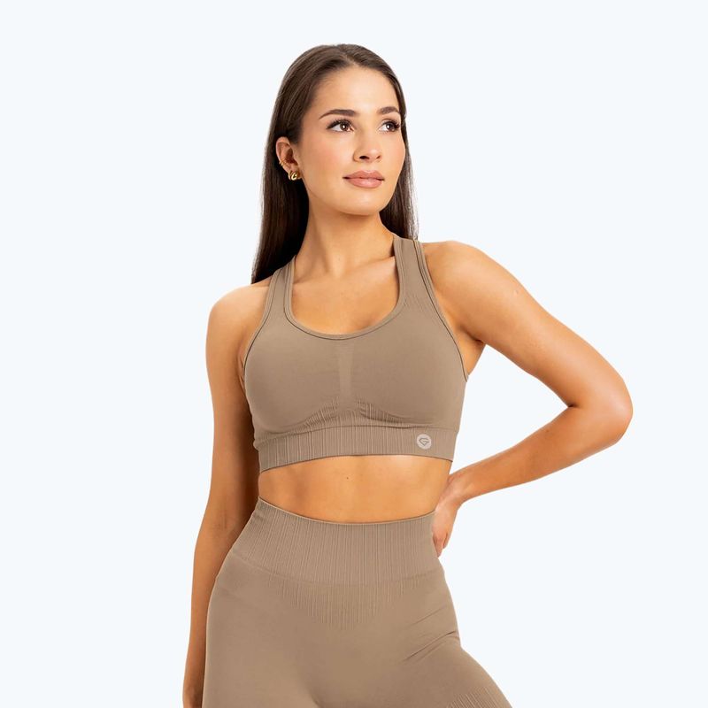Damen Trainings-BH Gym Glamour push up beige 320