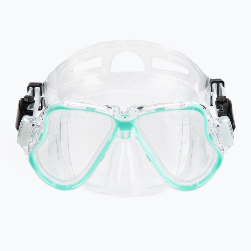 AQUASTIC Schnorchelset Maske + Schnorchel blau MSA-01N 3