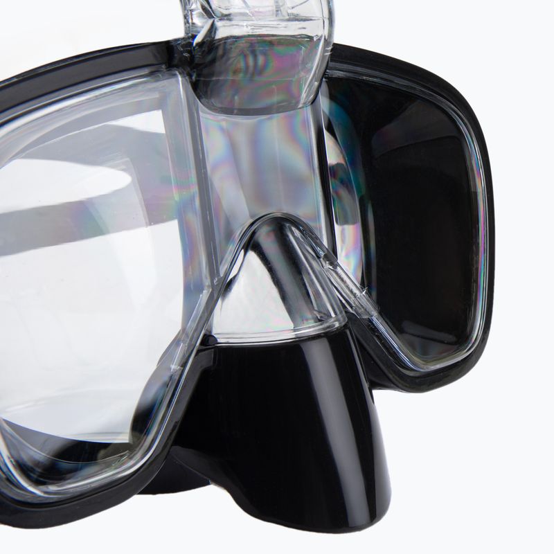 AQUASTIC Schnorchelset Maske + Schnorchel schwarz SMFK-01SC 16