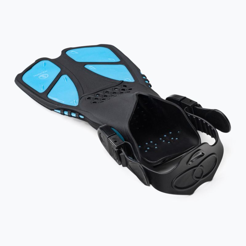 AQUASTIC Kinder-Schnorchelset Maske + Flossen + Schnorchel blau MSFK-01SN 6