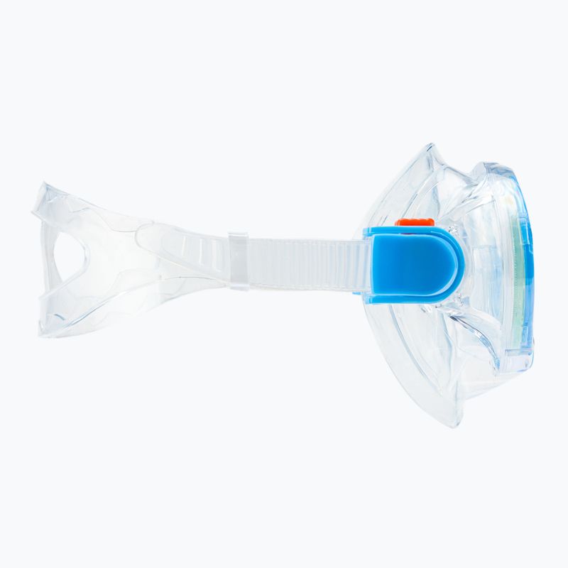 AQUASTIC Kinder-Schnorchelset Maske + Flossen + Schnorchel blau MSFK-01SN 13