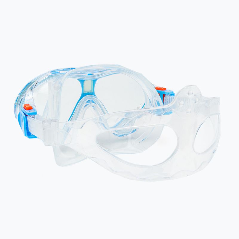 AQUASTIC Kinder-Schnorchelset Maske + Flossen + Schnorchel blau MSFK-01SN 14