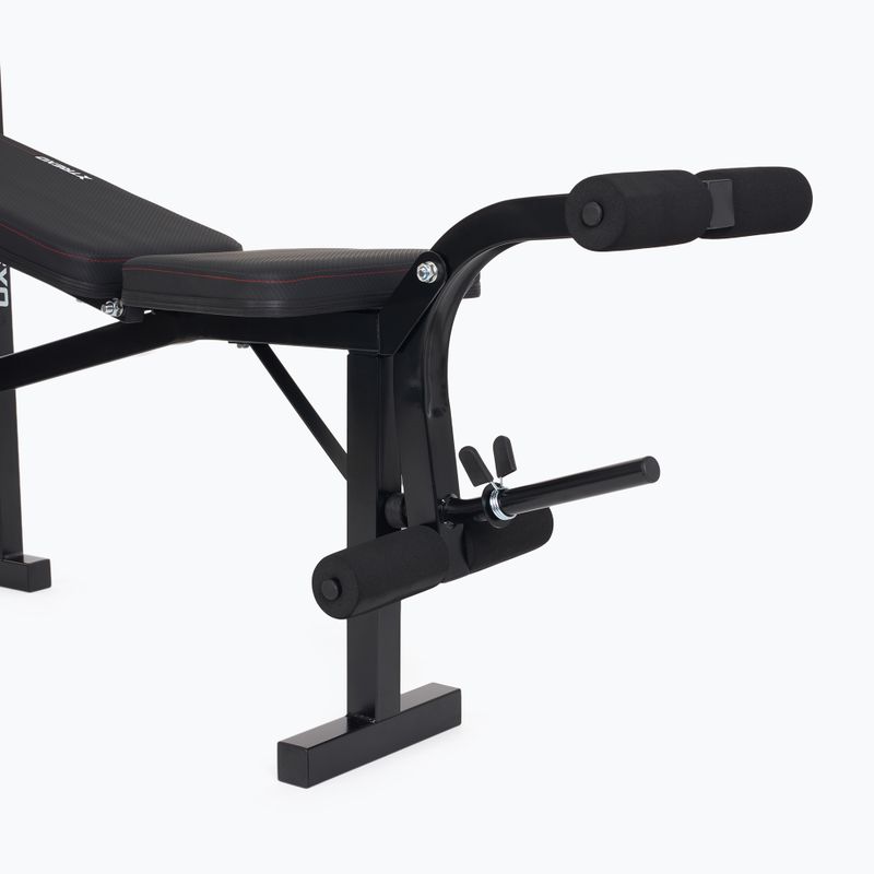 XTREXO BenchFit Lite Trainingsbank mit Ständer und Langhantel schwarz 9