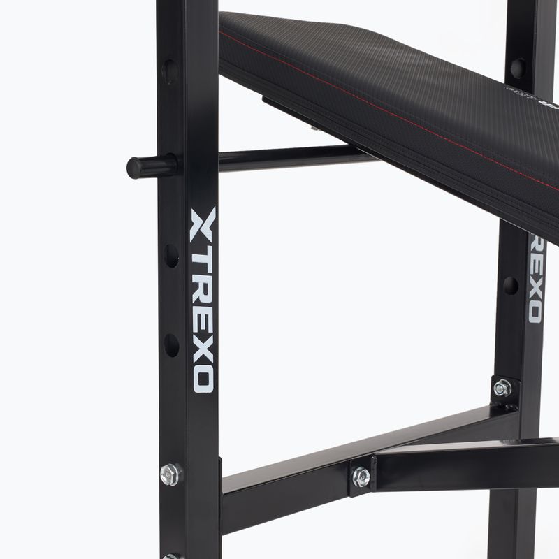 XTREXO BenchFit Lite Trainingsbank mit Ständer und Langhantel schwarz 12