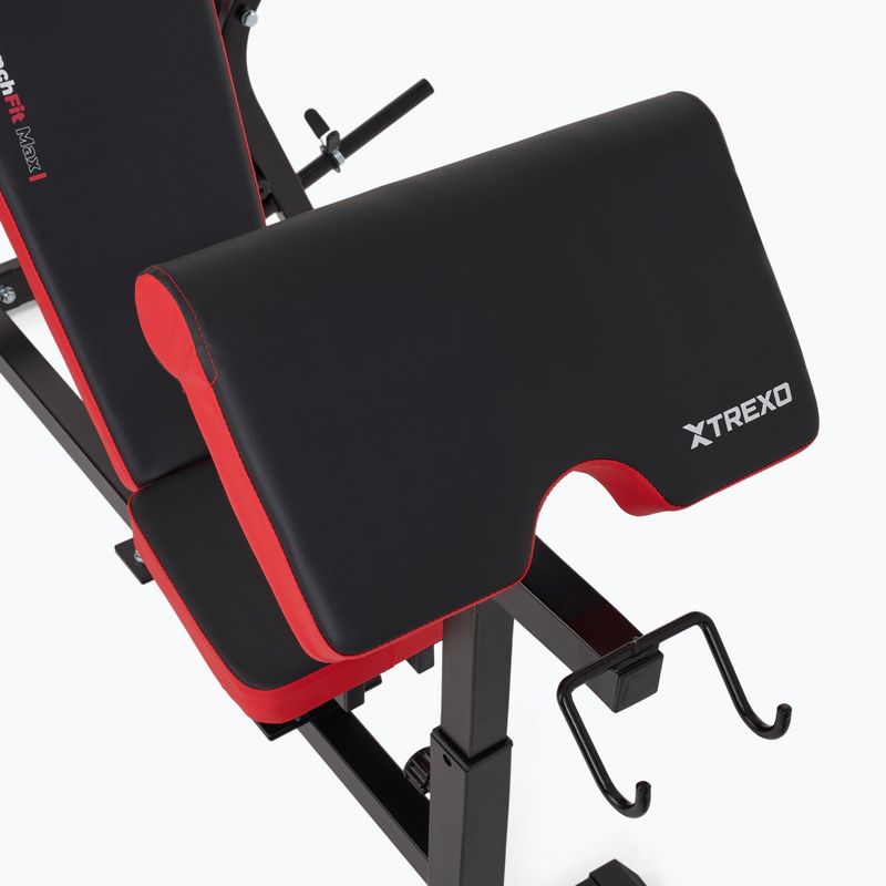 XTREXO BenchFit Max Trainingsbank mit Ständer und Gebetsstange schwarz 10
