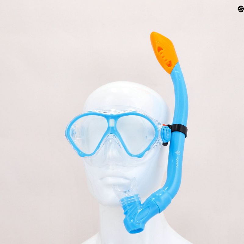 Kinderschnorchelset AQUASTIC Maske + Schnorchel blau MSK-01N 15