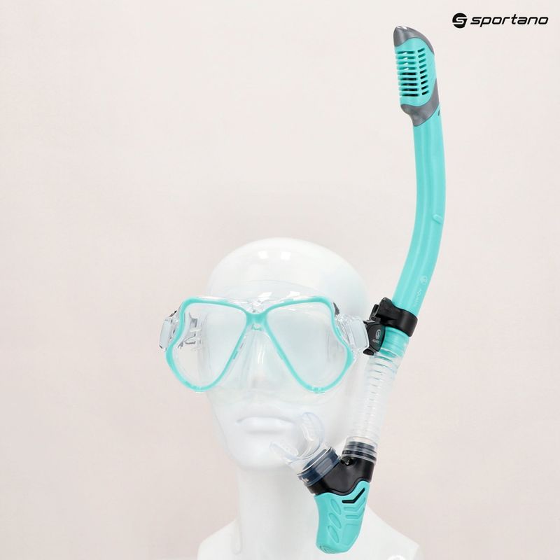 AQUASTIC Schnorchelset Maske + Schnorchel blau MSA-01N 15