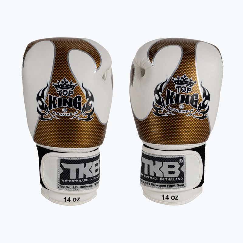 Top King Muay Thai Empower weiße Boxhandschuhe TKBGEM-01A-WH 2