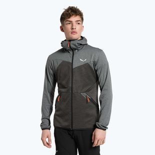 Salewa Herren Fleece-Sweatshirt Puez Melange PL FZ Hoody grau 00-0000027386