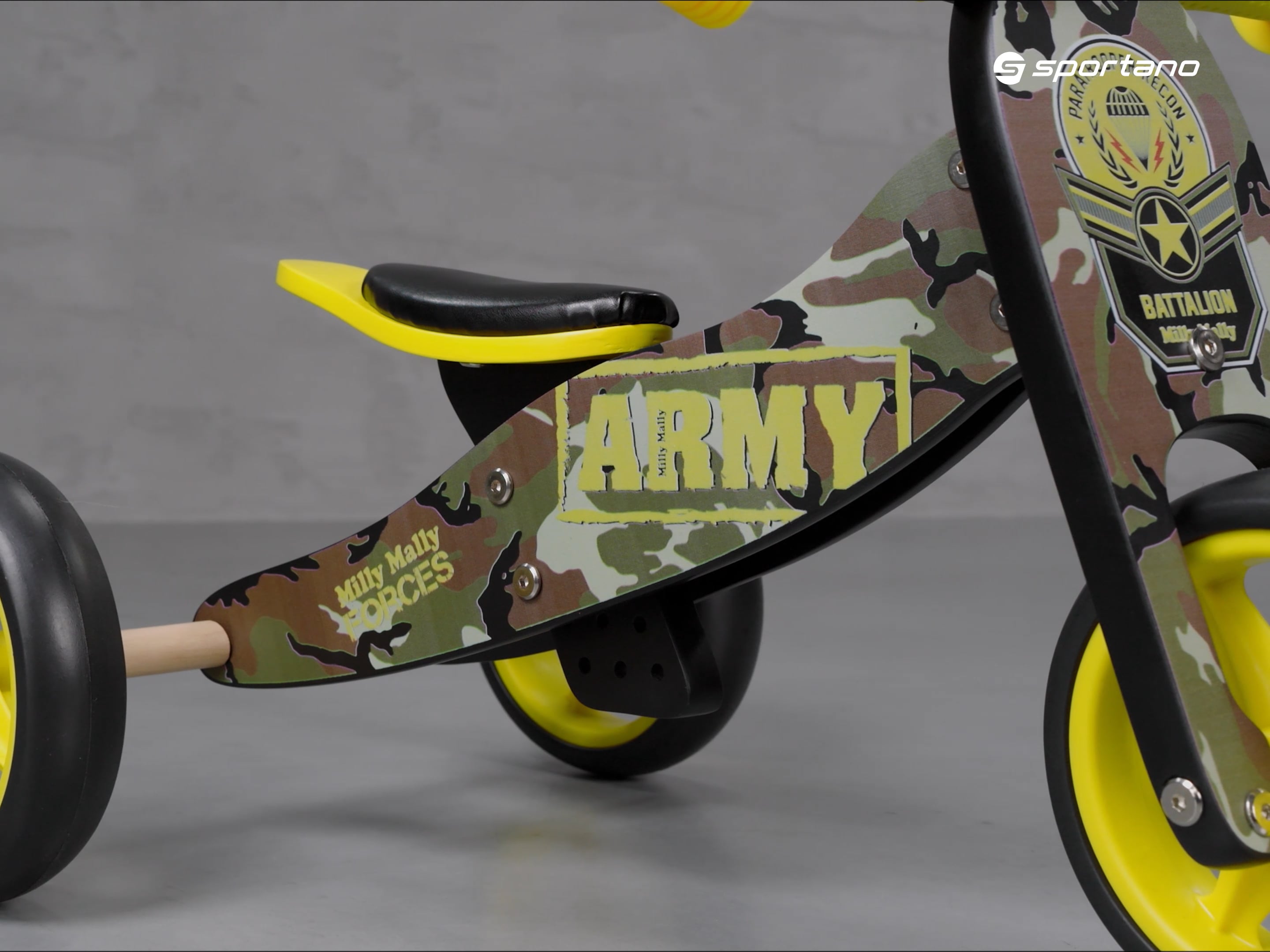 Langlaufrad Milly Mally Jake gelb-schwarz 21